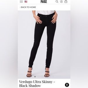 PAIGE Denim - Black Skinny Jeans